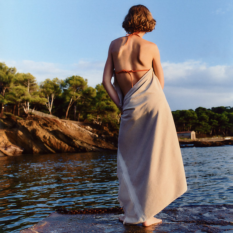 Yachting beach towel, small model | Hermès Mainland China